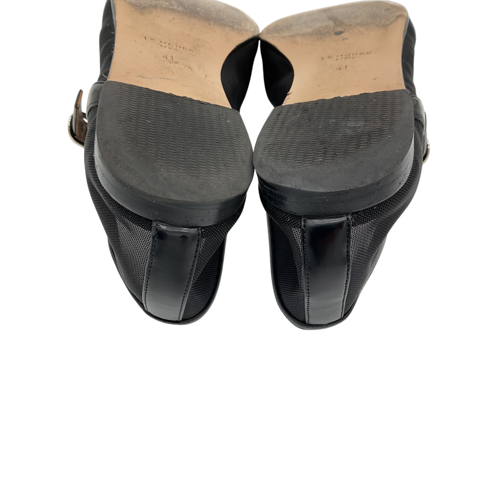 Le Monde Béryl Leather Trim Black Mary Jane Ballet Flats Size EU 41 / US 11 - Picture 7 of 9